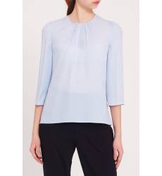 блузка Prada Голубая блузка со сборками